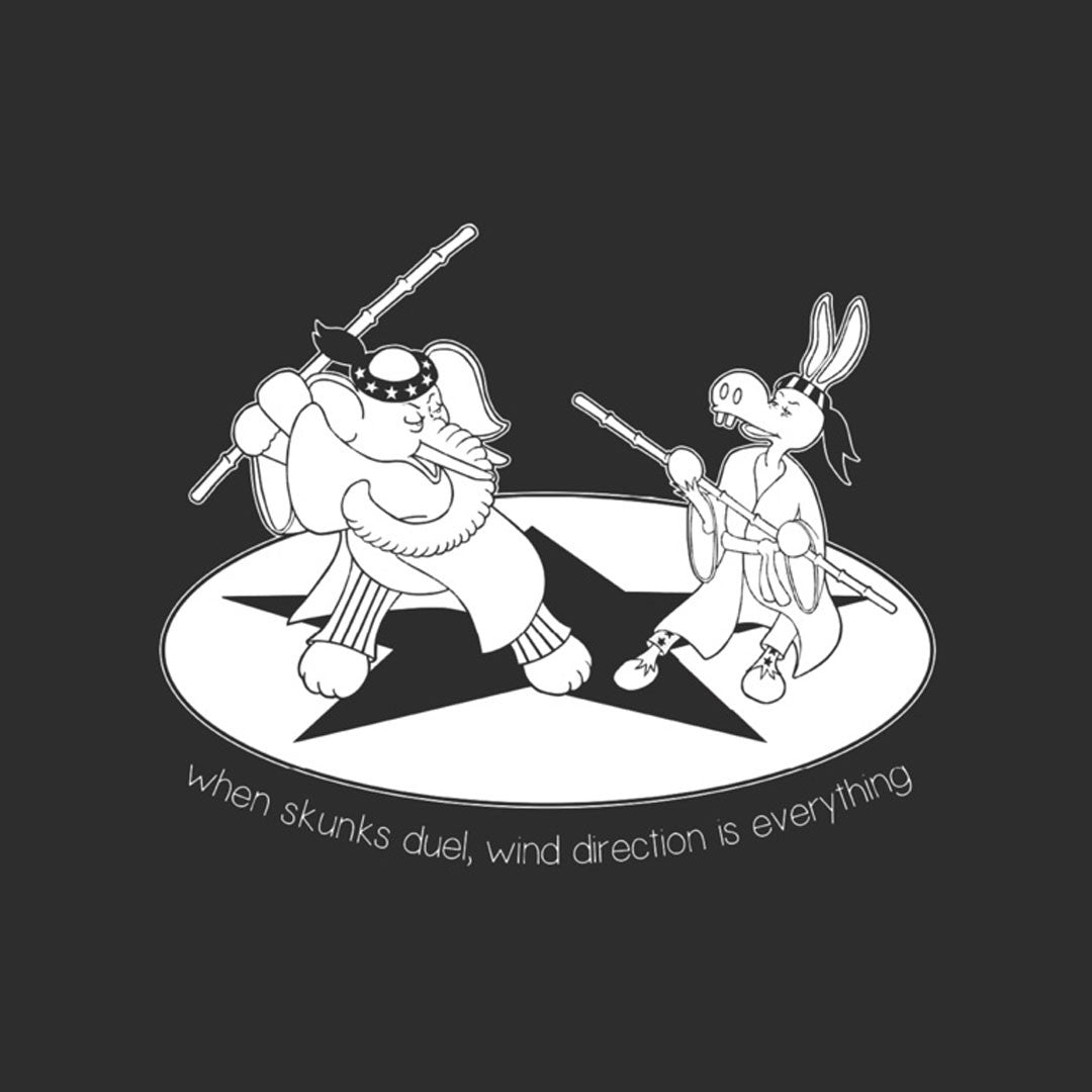 Skunks Dueling ( Democrat or Republican ) T-shirt